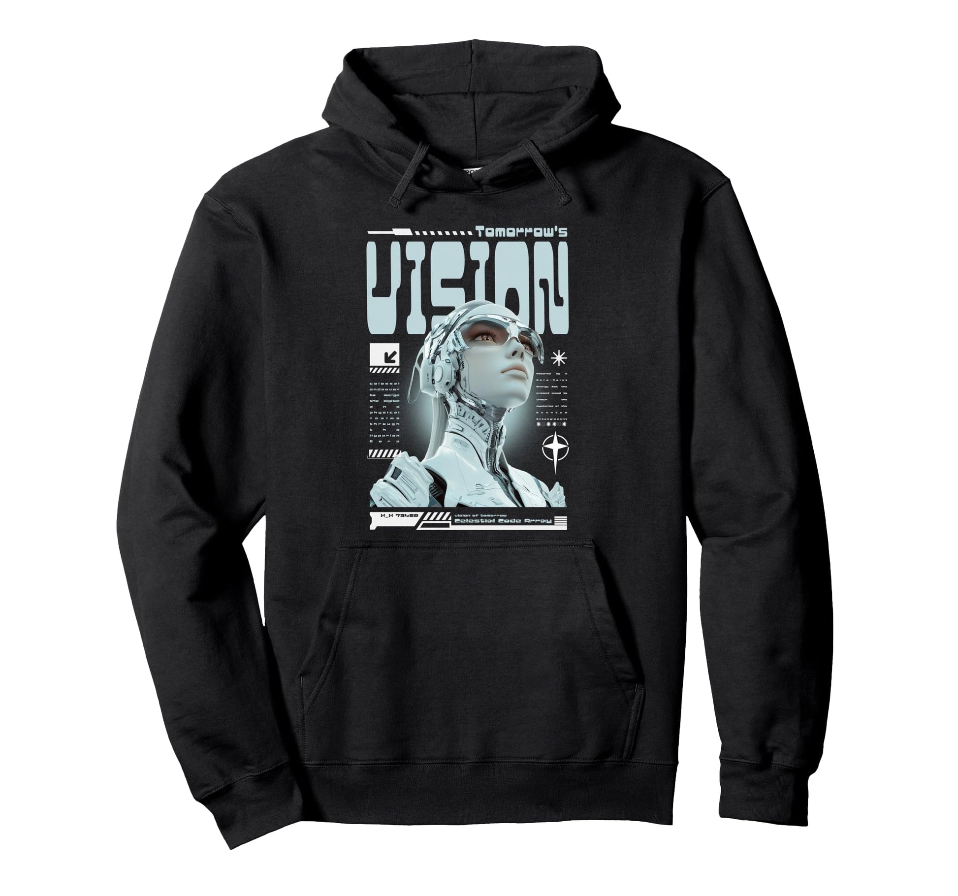 Y2K Future Bold Urban Graffiti Hoodie - Minimalist Print for Adults - T-Shirt, Sweatshirt, Hoodie