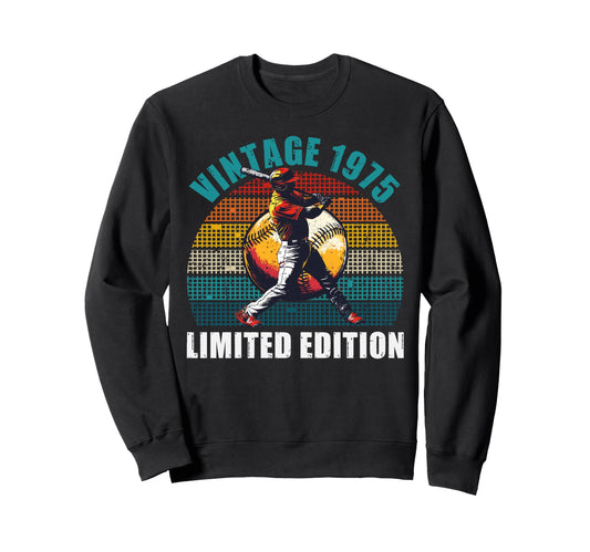 51 Yrs Old 1975 Baseball Player 51St Sweatshirt - Graphic Print Unisex - T-Shirt, Sweatshirt, Hoodie