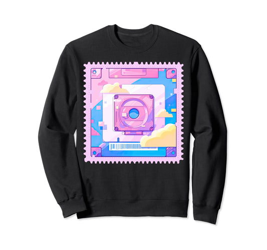 90S Floppy Disk Y2K Pastel Sweatshirt - Casual Everyday Wear for Adults - T-Shirt, Sweatshirt, Hoodie