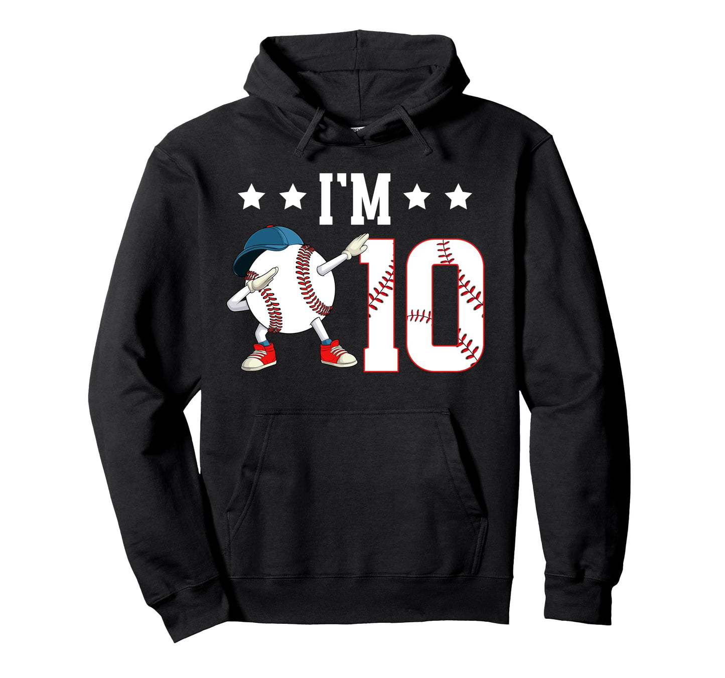 10Th Baseball Birthday Ten Year Old Hoodie - Streetwear Style Men Women - T-Shirt, Sweatshirt, Hoodie