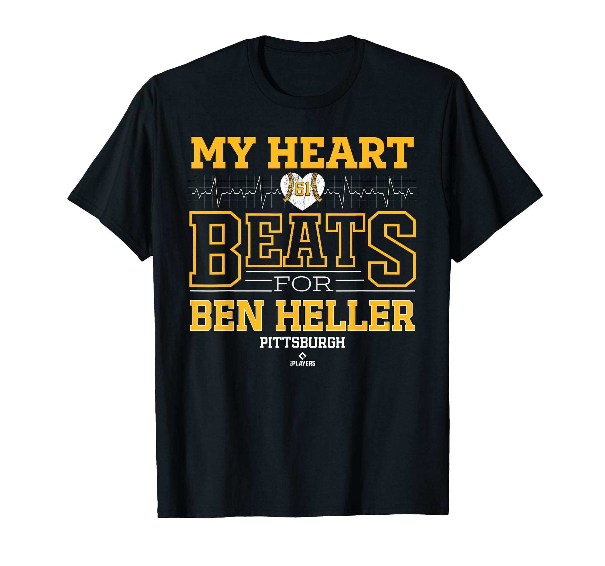 My Heart Beats Ben Heller Pittsburgh T-Shirt - Trendy Graphic for Adults - T-Shirt, Sweatshirt, Hoodie