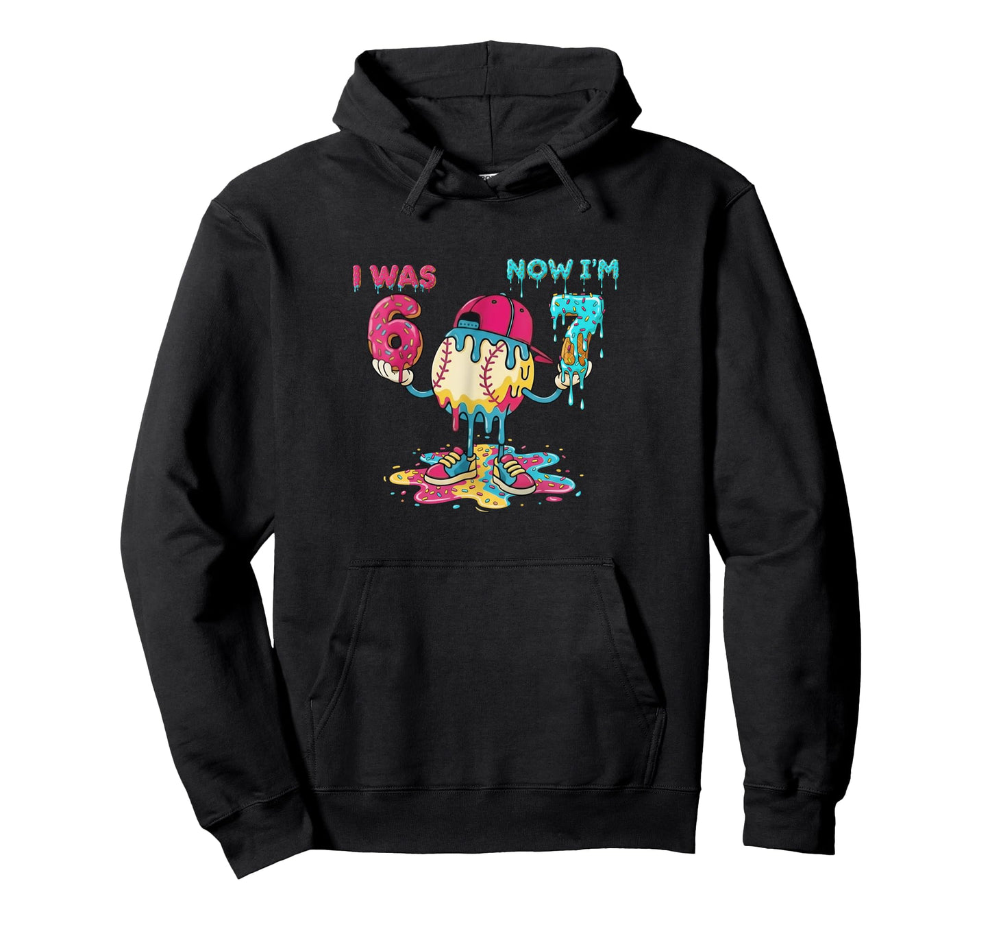 7Th Birthday I Was 6 Now Im 7 Hoodie - Aesthetic Graphic for Adults - T-Shirt, Sweatshirt, Hoodie