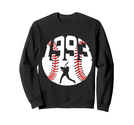 1993 Baseball 33Rd Birthday Sweatshirt - Unique Graphic Unisex - T-Shirt, Sweatshirt, Hoodie