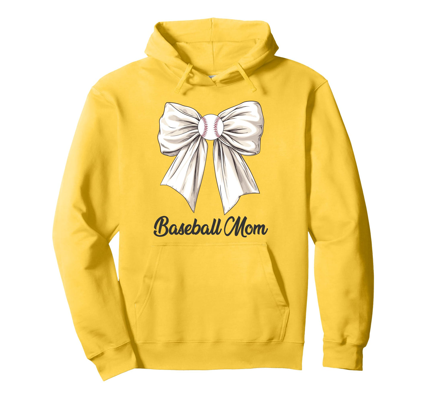 Baseball Mom Coquette Bow Baseball Hoodie - Novelty Apparel Men Women - T-Shirt, Sweatshirt, Hoodie
