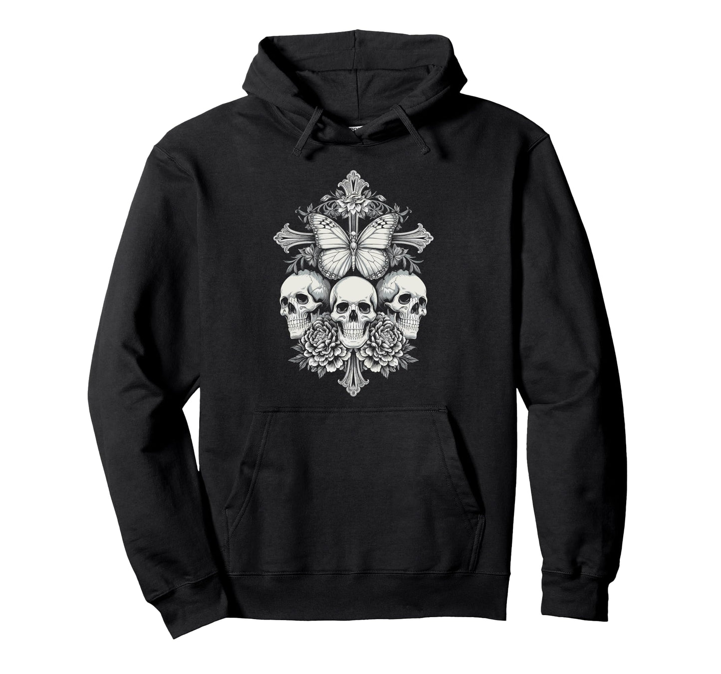 Y2K Grunge Aesthetic Alt Goth Skull Hoodie - Trendy Graphic Men Women - T-Shirt, Sweatshirt, Hoodie