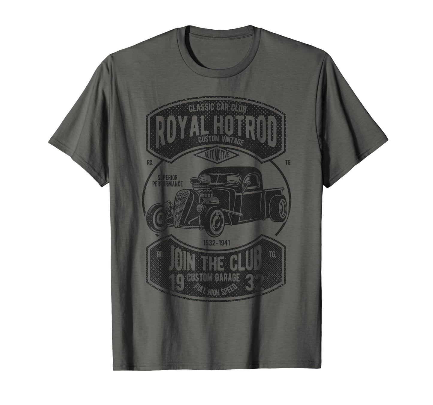 Distressed Old School Hot Rod Car T-Shirt - Graphic Print for Adults - T-Shirt, Sweatshirt, Hoodie