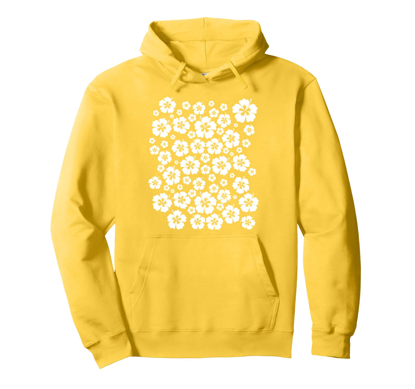Yellow Hawaiian Tropical Hibiscus Flower Hoodie - Unique Graphic for Adults - T-Shirt, Sweatshirt, Hoodie