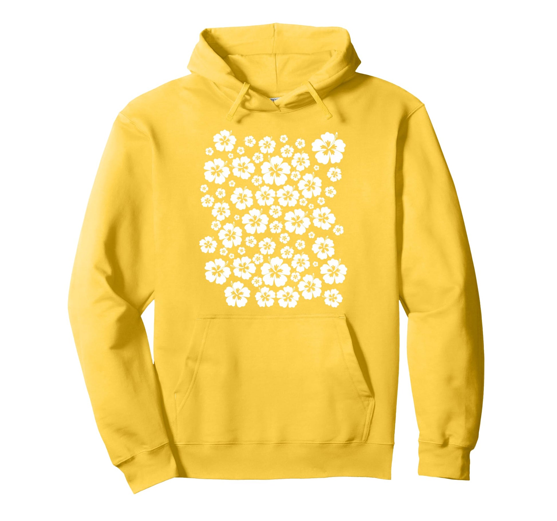Yellow Hawaiian Tropical Hibiscus Flower Hoodie - Unique Graphic for Adults - T-Shirt, Sweatshirt, Hoodie