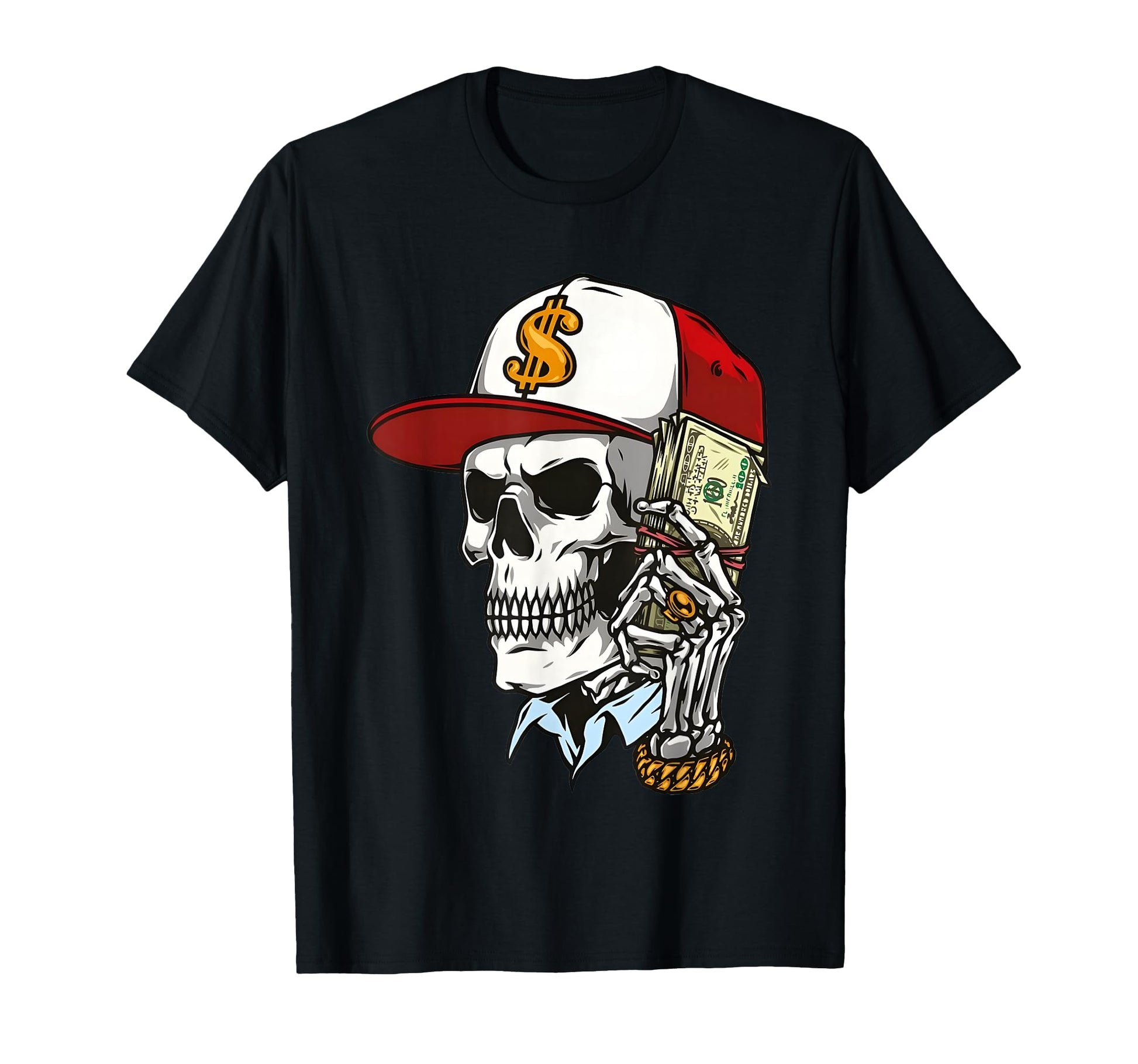 Colorful Skull Baseball Cap T-Shirt - Streetwear Style Unisex - T-Shirt, Sweatshirt, Hoodie