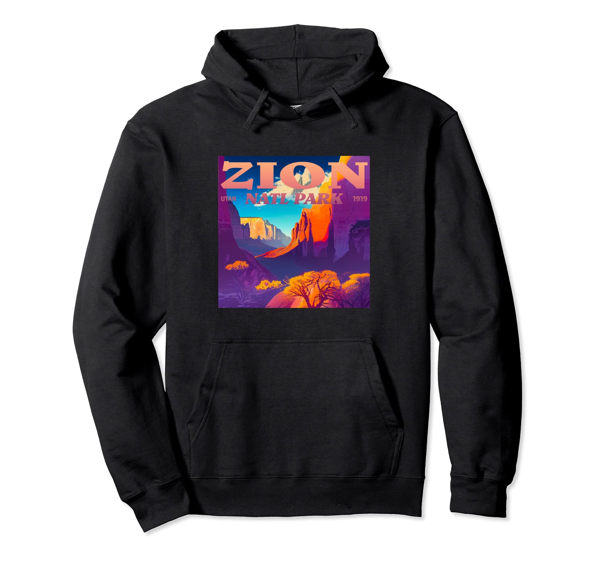 Zion Utah Zion National Park Hoodie - Minimalist Print for Adults - T-Shirt, Sweatshirt, Hoodie