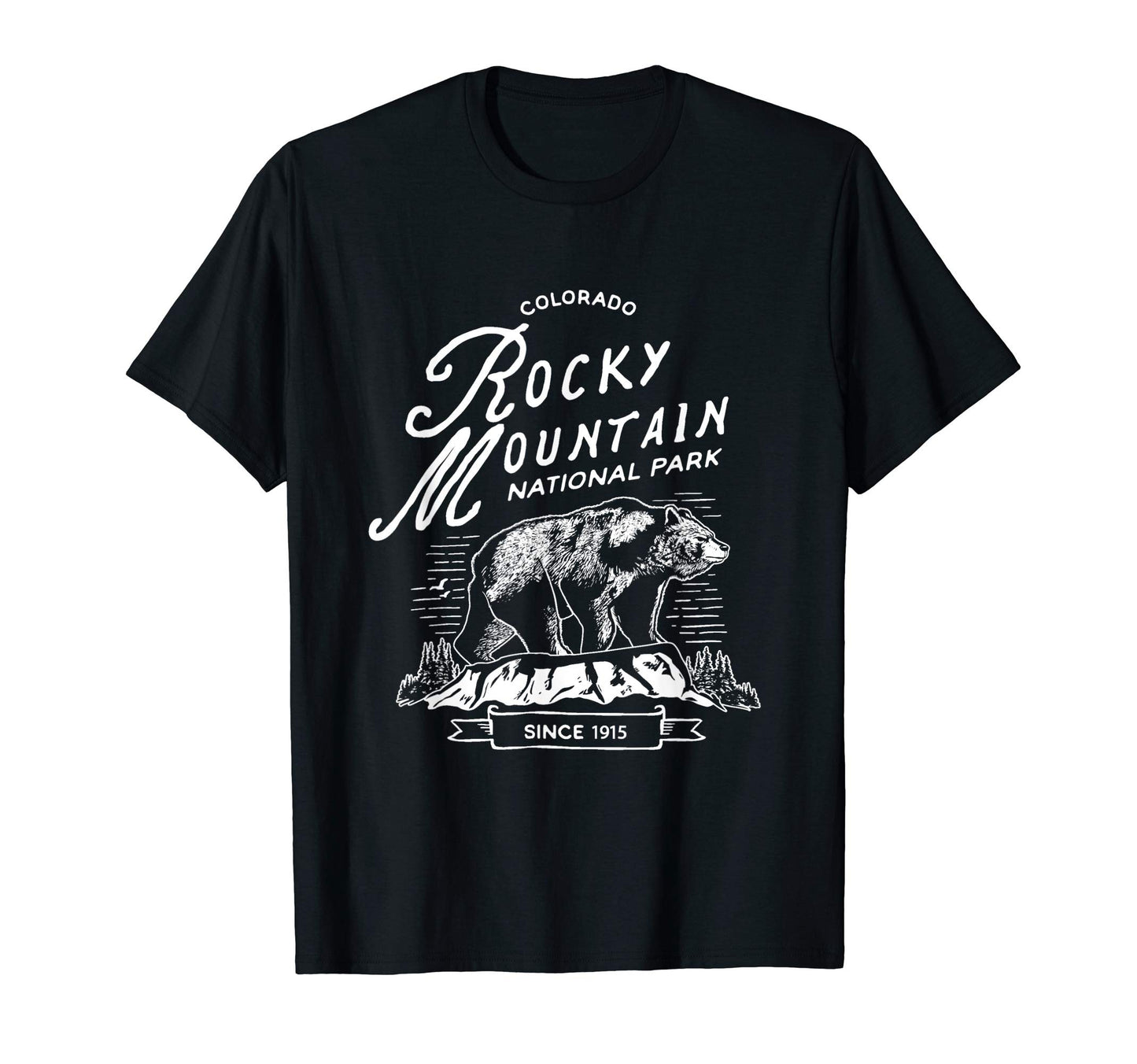 Rocky Mountain National Park Bear T-Shirt - Minimalist Print for Adults - T-Shirt, Sweatshirt, Hoodie