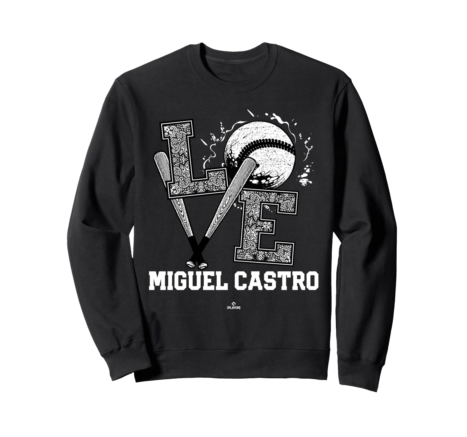 Distressed Baseball Love Miguel Sweatshirt - Trendy Graphic for Adults - T-Shirt, Sweatshirt, Hoodie