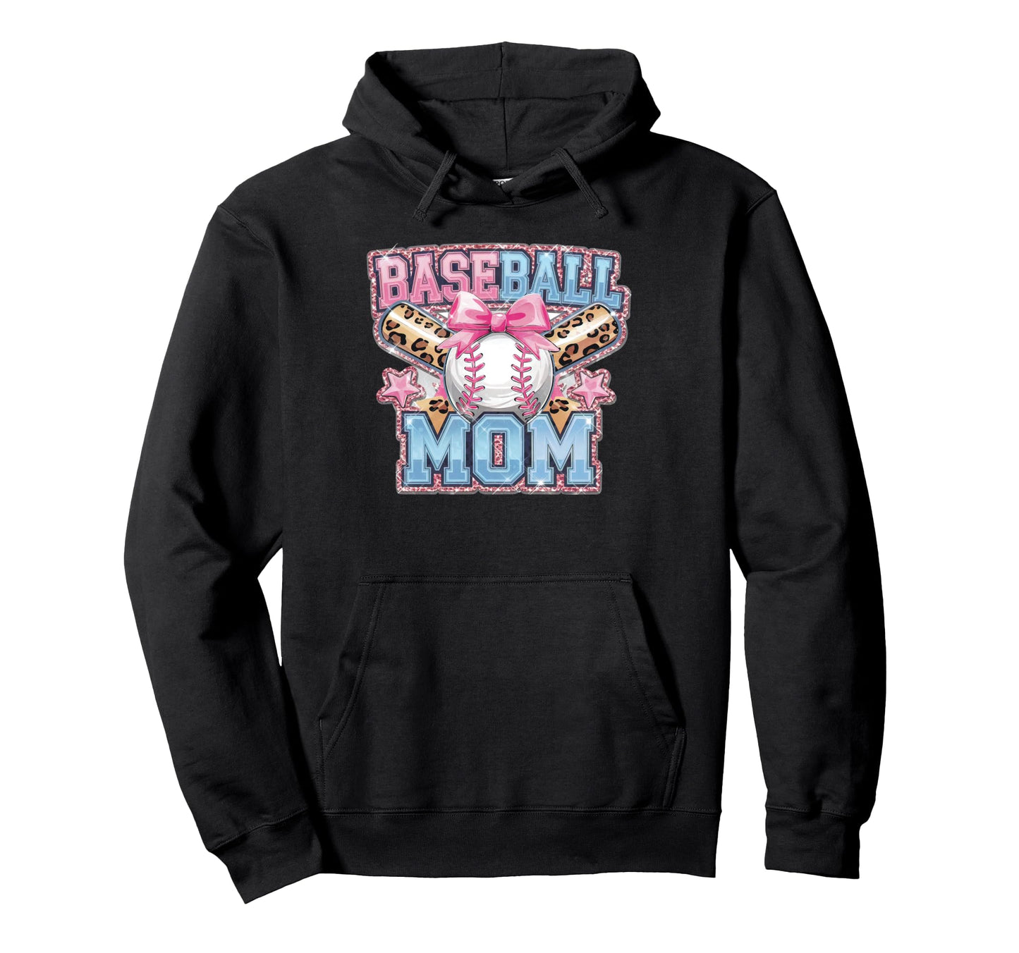 Game Day Leopard Cheetah Baseball Mom Hoodie - Streetwear Style for Adults - T-Shirt, Sweatshirt, Hoodie