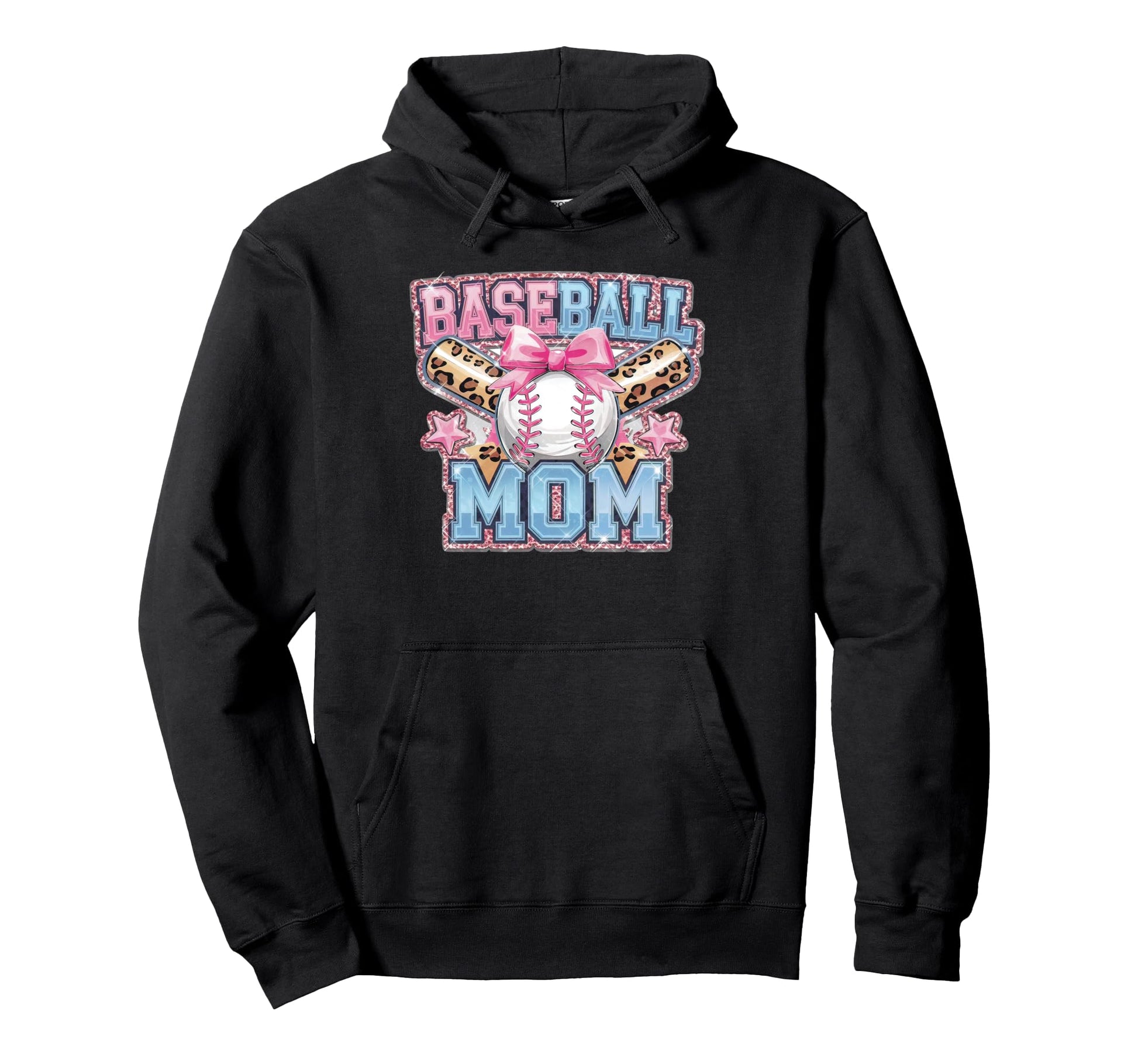 Game Day Leopard Cheetah Baseball Mom Hoodie - Streetwear Style for Adults - T-Shirt, Sweatshirt, Hoodie