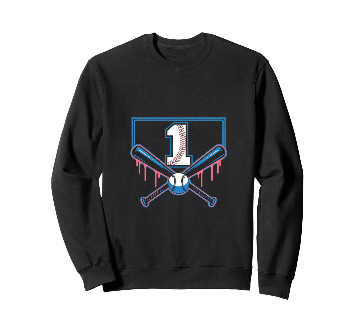 1Th Birthday Baseball Home Ice Sweatshirt - Fun Novelty Design Unisex - T-Shirt, Sweatshirt, Hoodie