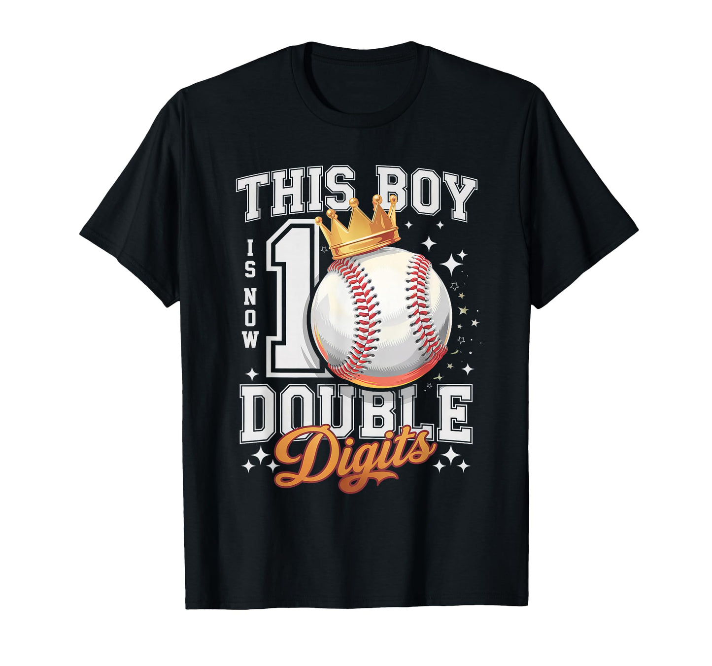 This Double Digits Ten Baseball 10 T-Shirt - Novelty Apparel for Adults - T-Shirt, Sweatshirt, Hoodie