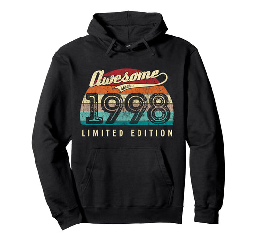 Awesome Since 1998 28Th Birthday Hoodie - Streetwear Style for Adults - T-Shirt, Sweatshirt, Hoodie