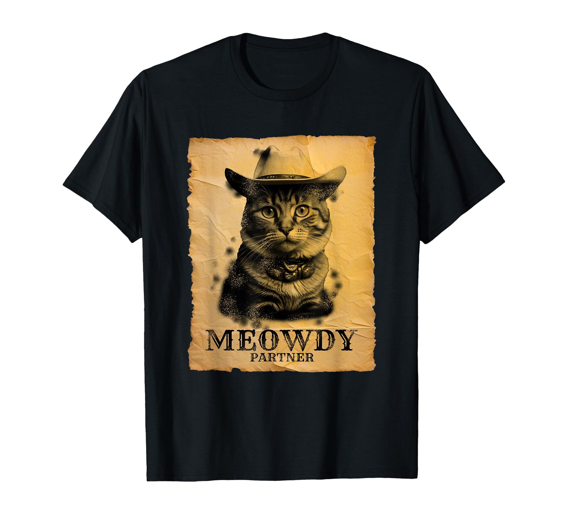 Cowboy Cat Old Hoodie - Trendy Graphic Men Women - T-Shirt, Sweatshirt, Hoodie