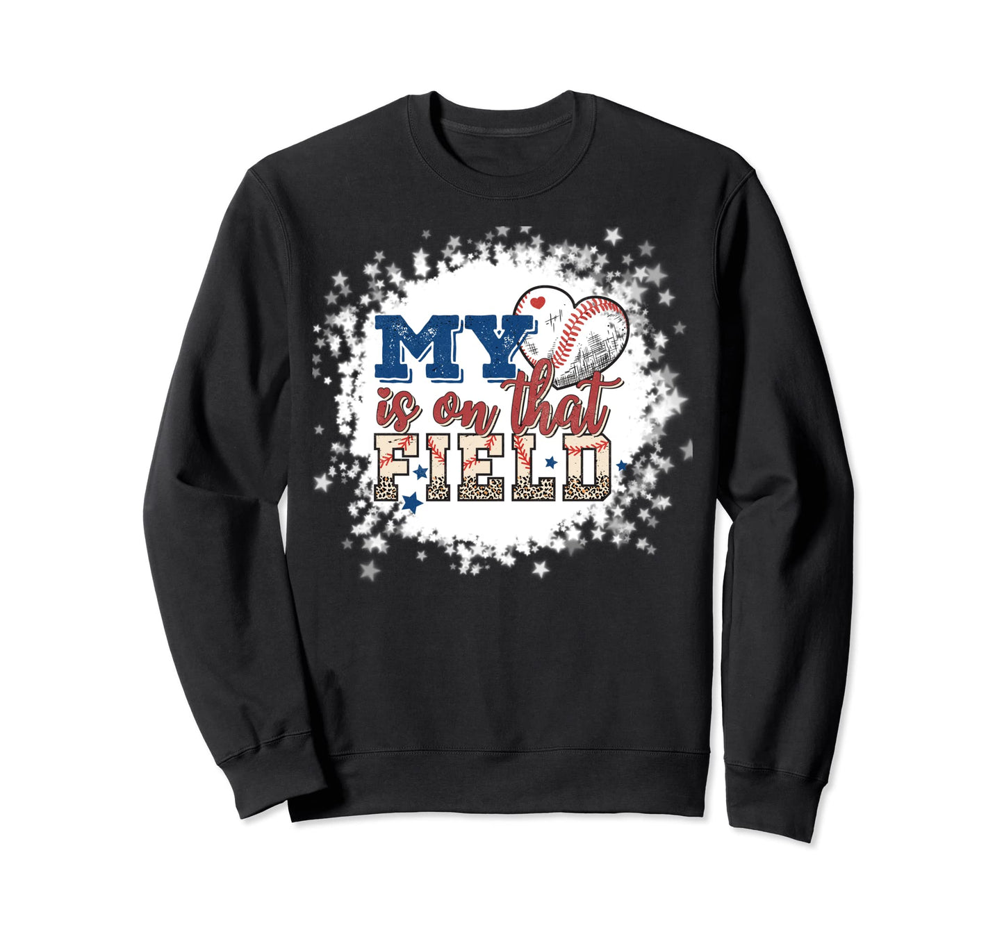 My Heart Is That Field Leopard Sweatshirt - Minimalist Print for Adults - T-Shirt, Sweatshirt, Hoodie