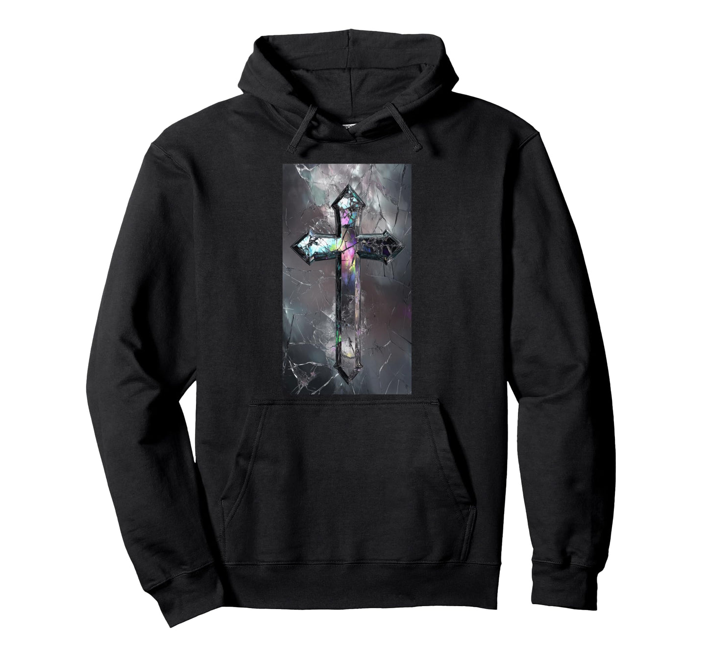 Gothic Cross Grunge Aesthetic Y2K Goth Hoodie - Graphic Print Unisex - T-Shirt, Sweatshirt, Hoodie