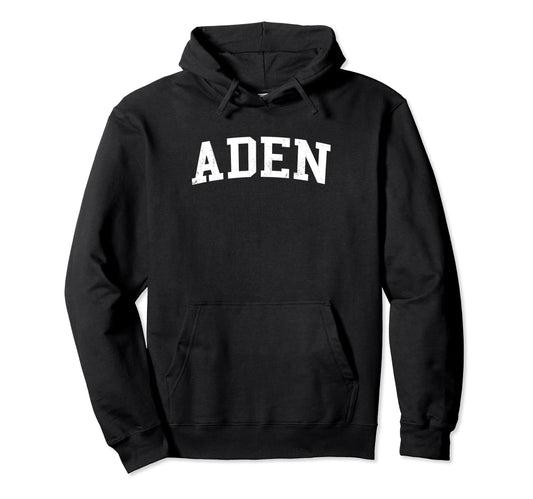 Aden Yemen Distressed White Varsity Hoodie - Minimalist Print for Adults - T-Shirt, Sweatshirt, Hoodie