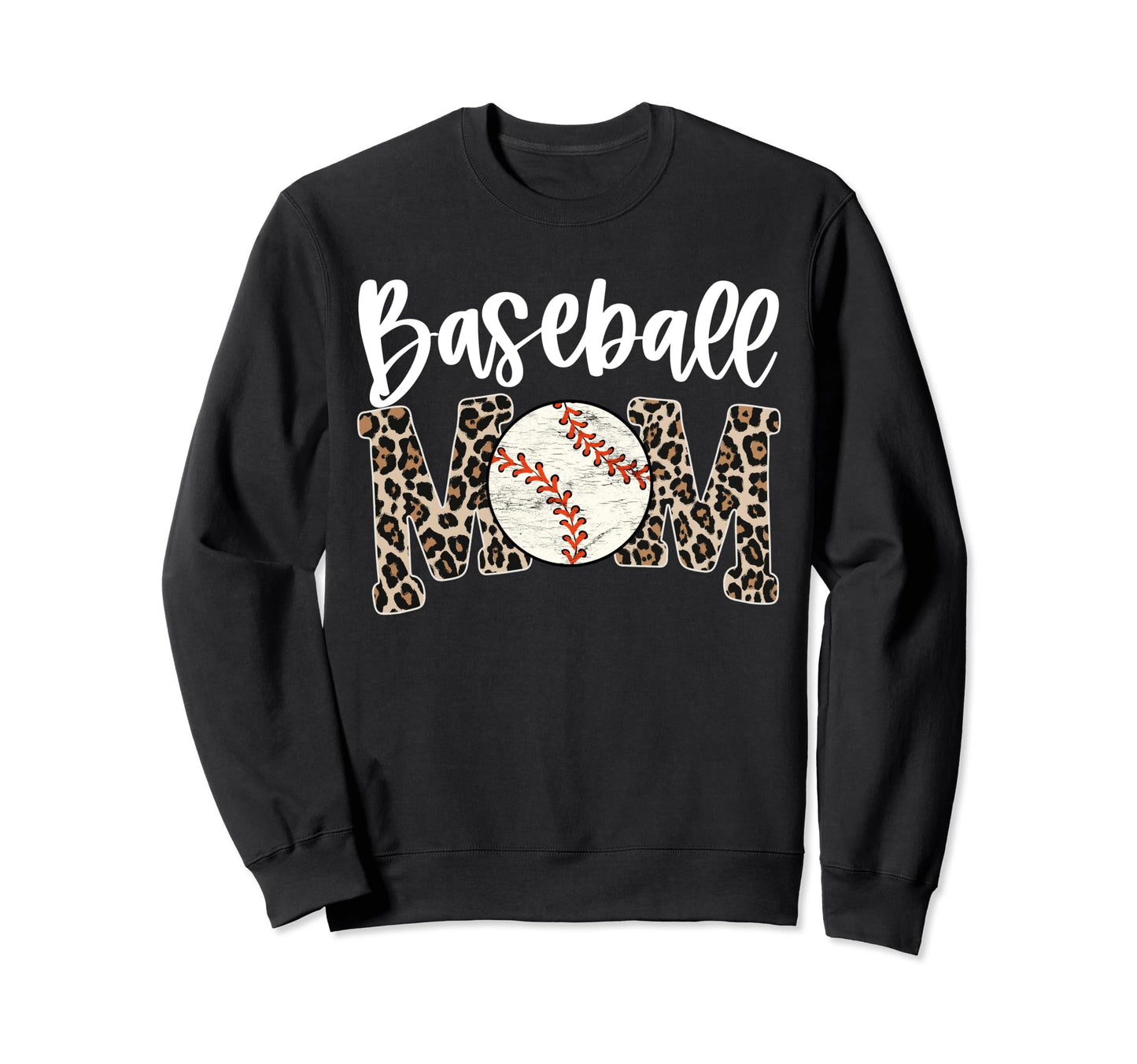 Leopard Baseball Mom Baseball Mama Sweatshirt - Minimalist Print Men Women - T-Shirt, Sweatshirt, Hoodie