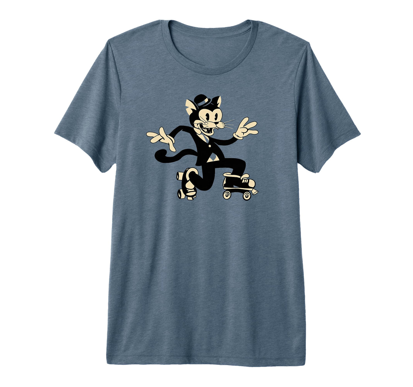 Cat Roller Skates Skater Or Tri T-Shirt - Aesthetic Graphic for Adults - T-Shirt, Sweatshirt, Hoodie