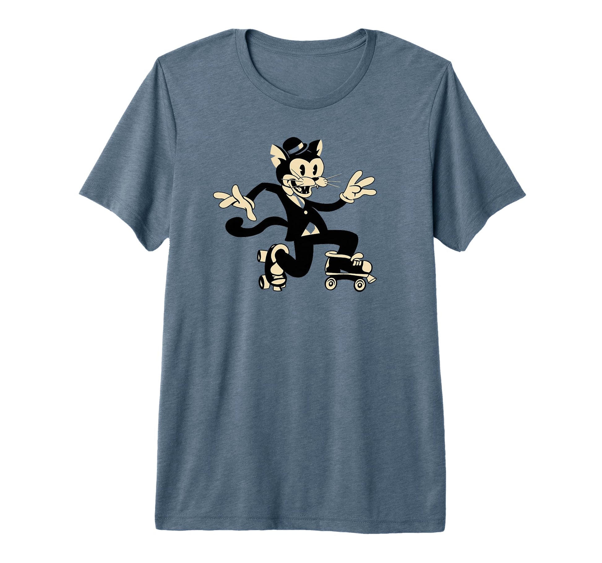 Cat Roller Skates Skater Or Tri T-Shirt - Aesthetic Graphic for Adults - T-Shirt, Sweatshirt, Hoodie
