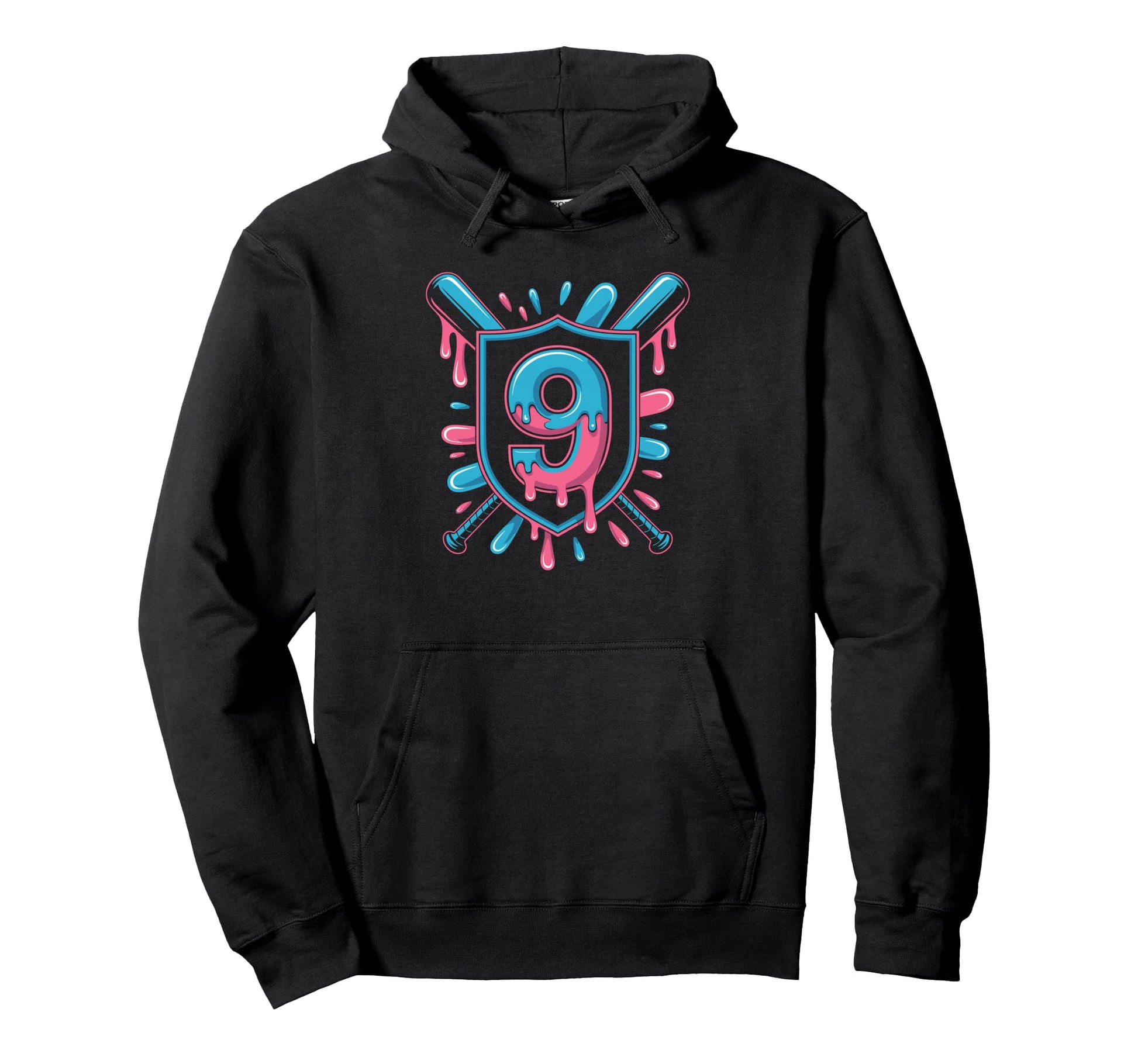 Baseball Birthday Drip Aesthetic Hoodie - Custom Art Print Men Women - T-Shirt, Sweatshirt, Hoodie