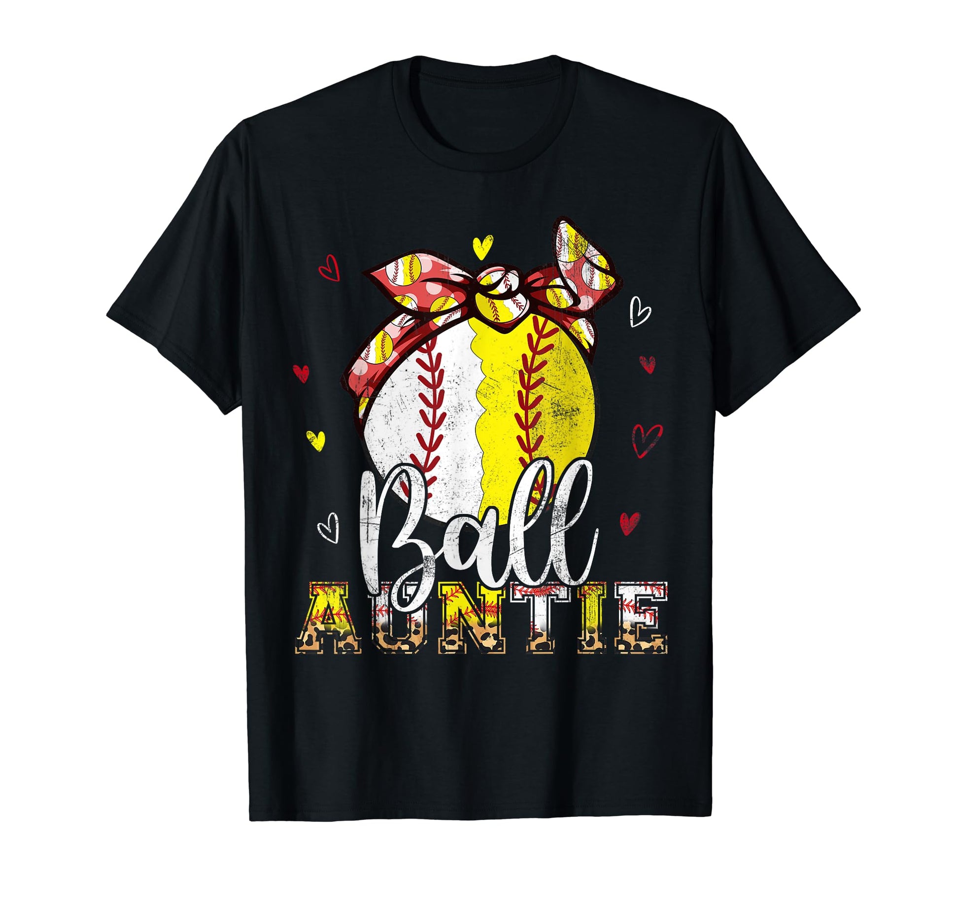 Softball Baseball Ball Auntie Bandana T-Shirt - Streetwear Style Unisex - T-Shirt, Sweatshirt, Hoodie