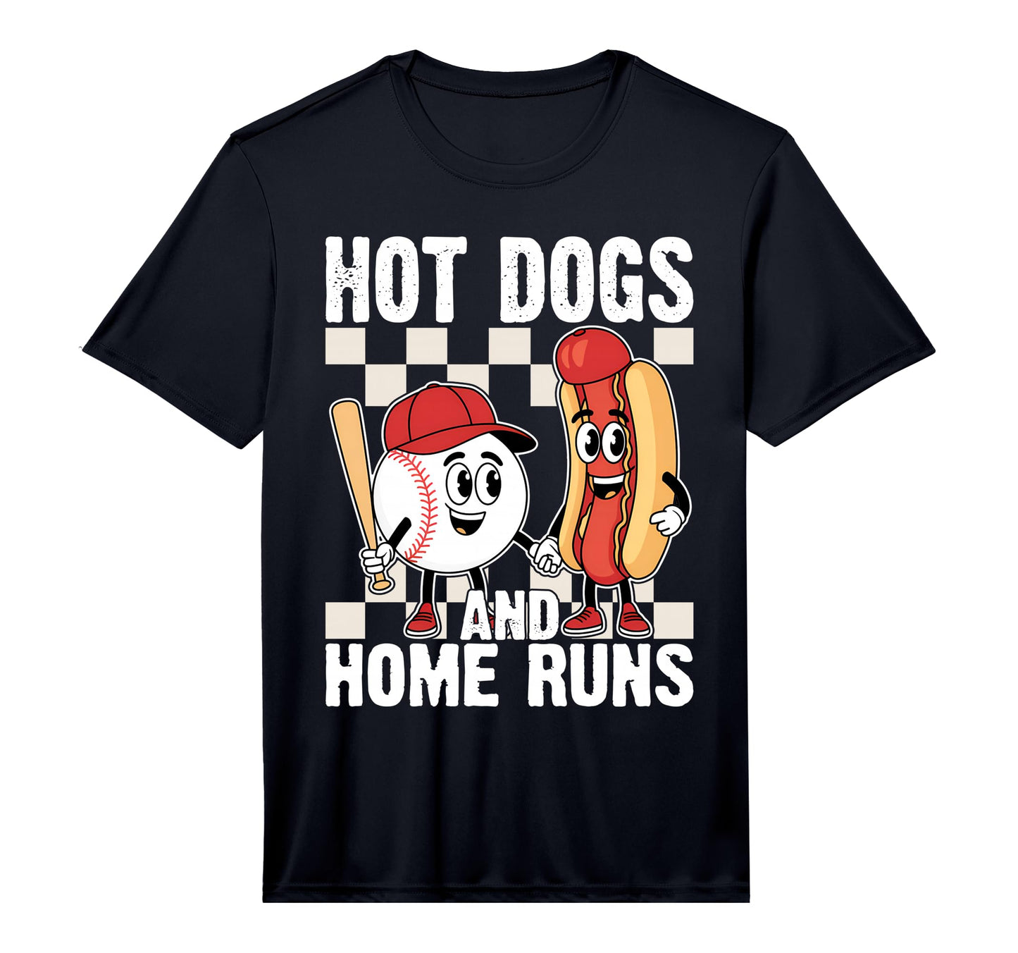 Hot Dogs And Home Runs Funny Vibes T-Shirt - Novelty Apparel for Adults - T-Shirt, Sweatshirt, Hoodie