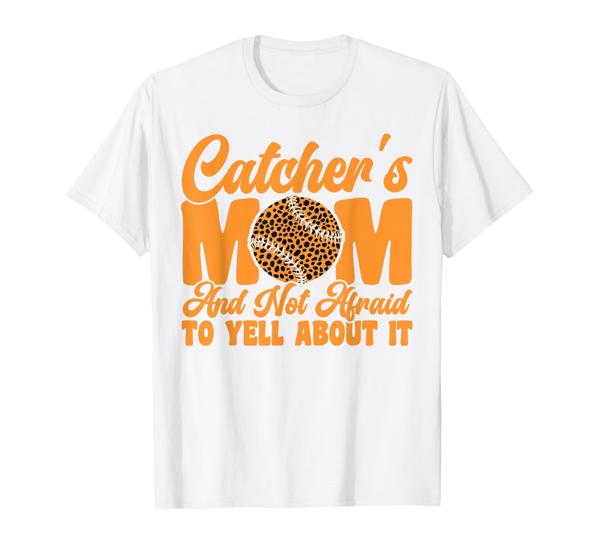 Baseball Mom Catchers Mom Leopard T-Shirt - Minimalist Print Men Women - T-Shirt, Sweatshirt, Hoodie