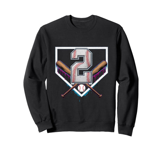 2Th Birthday Baseball Home Ice Sweatshirt - Minimalist Print Men Women - T-Shirt, Sweatshirt, Hoodie