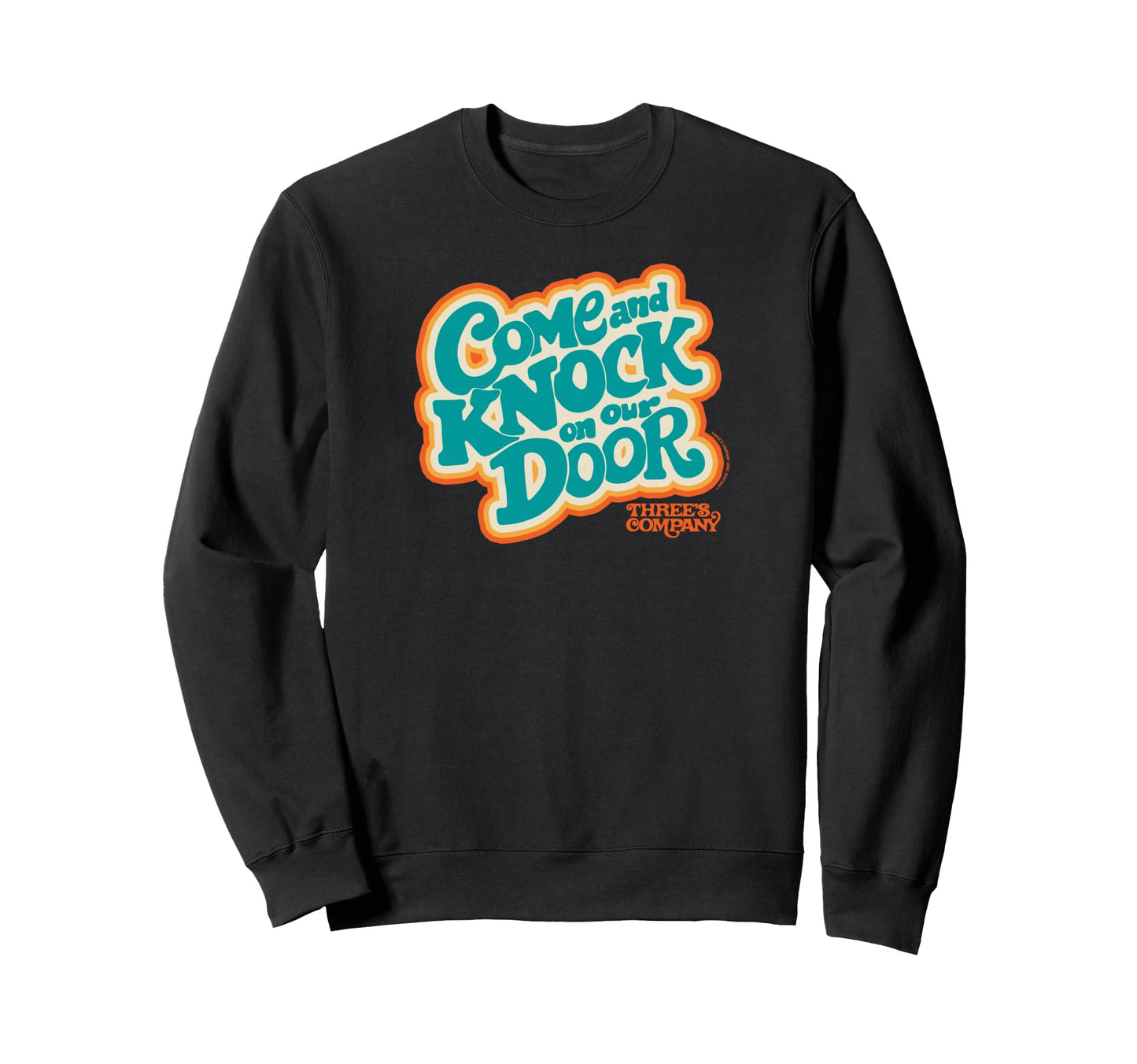 Threes Company Come And Knock Our Sweatshirt - Minimalist Print Men Women - T-Shirt, Sweatshirt, Hoodie