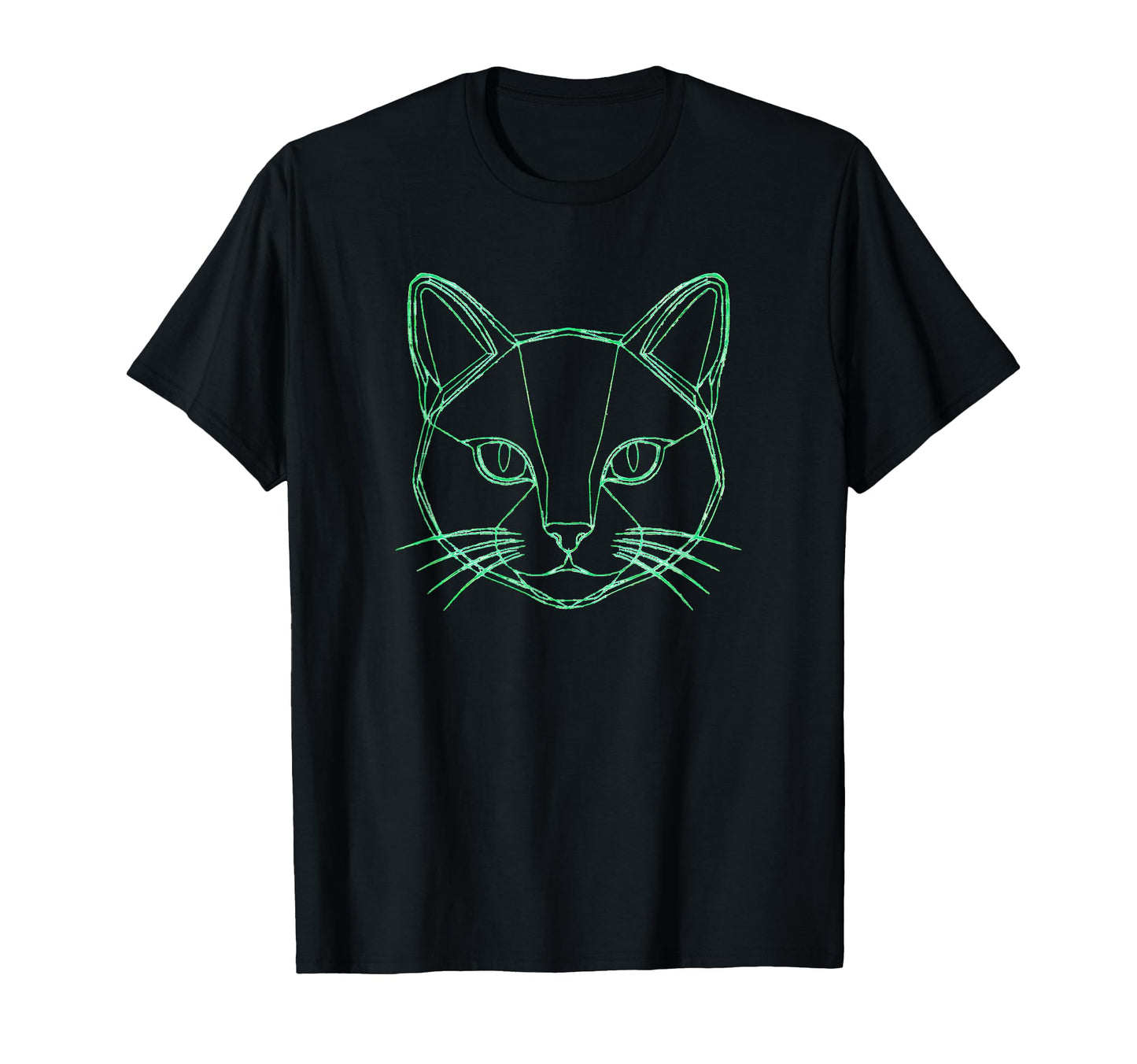 Glitch Cat Face Y2K Cyber Aesthetic T-Shirt - Minimalist Print Unisex - T-Shirt, Sweatshirt, Hoodie