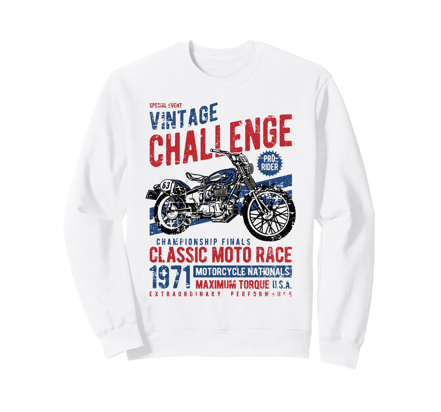 Challenge Motorcycle Race Sweatshirt - Streetwear Style Men Women - T-Shirt, Sweatshirt, Hoodie