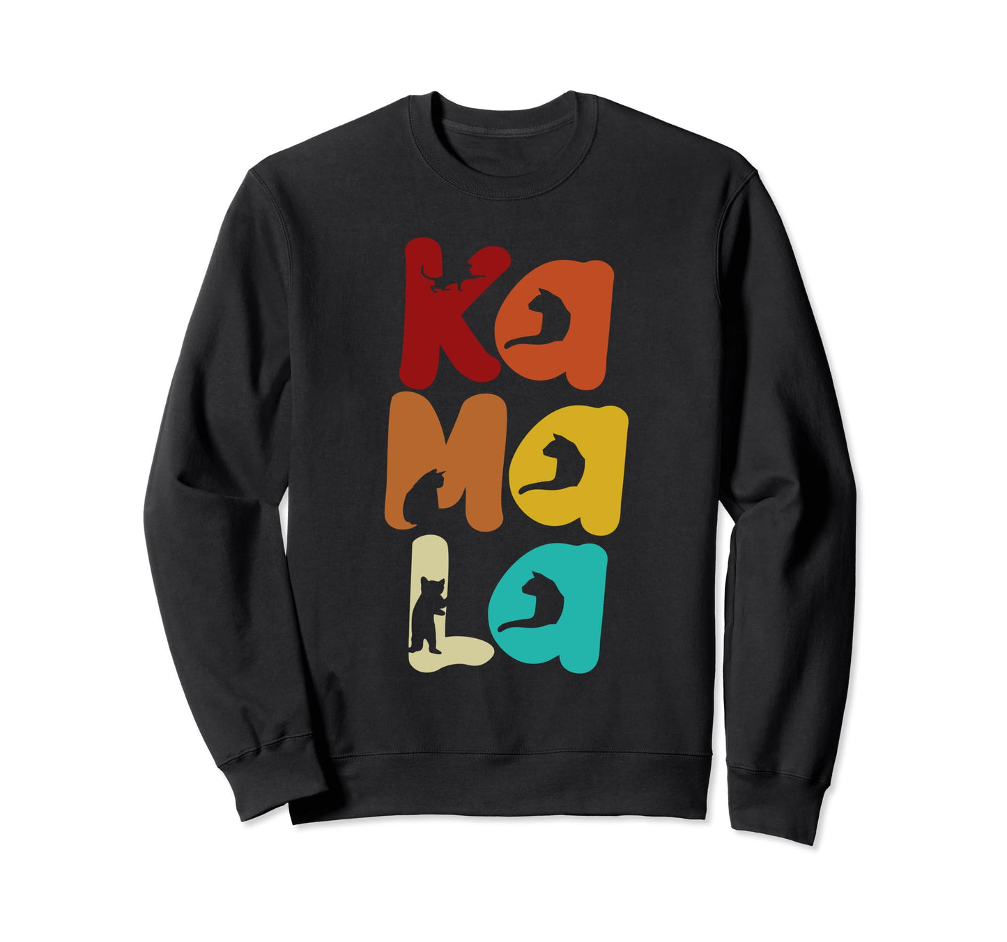Kamala Harris Cat Typography Cat Lady Sweatshirt - Novelty Apparel Unisex - T-Shirt, Sweatshirt, Hoodie
