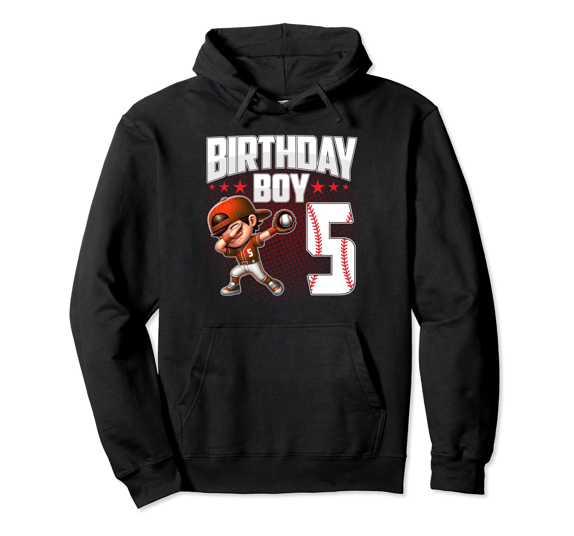 5Th Birthday Baseball Dabbing 5 Years Hoodie - Aesthetic Graphic Men Women - T-Shirt, Sweatshirt, Hoodie
