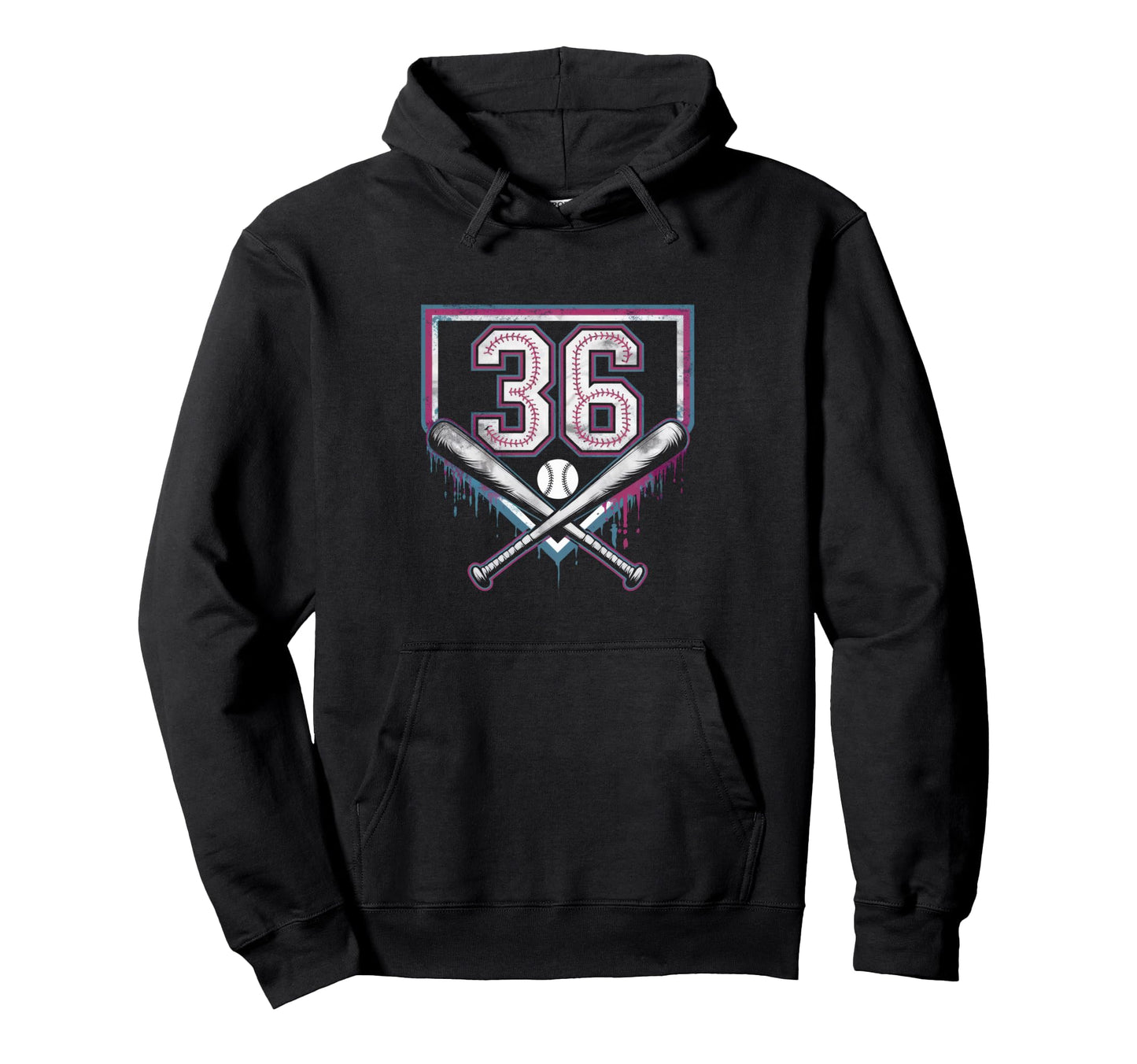 Baseball Home Ice Cream 36Th Birthday Hoodie - Unique Graphic for Adults - T-Shirt, Sweatshirt, Hoodie