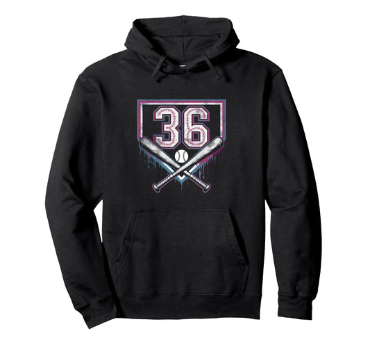 Baseball Home Ice Cream 36Th Birthday Hoodie - Unique Graphic for Adults - T-Shirt, Sweatshirt, Hoodie