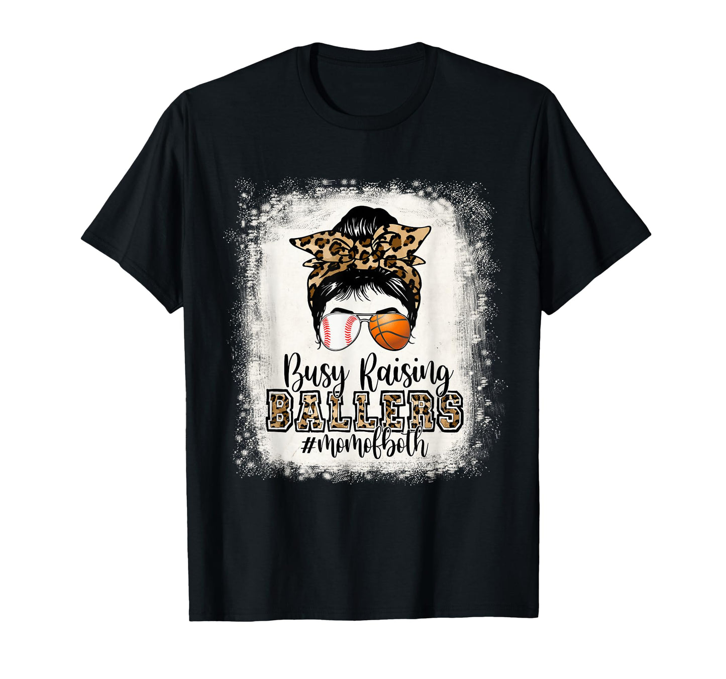 Busy Raising Ballers Mom Both T-Shirt - Custom Art Print Men Women - T-Shirt, Sweatshirt, Hoodie