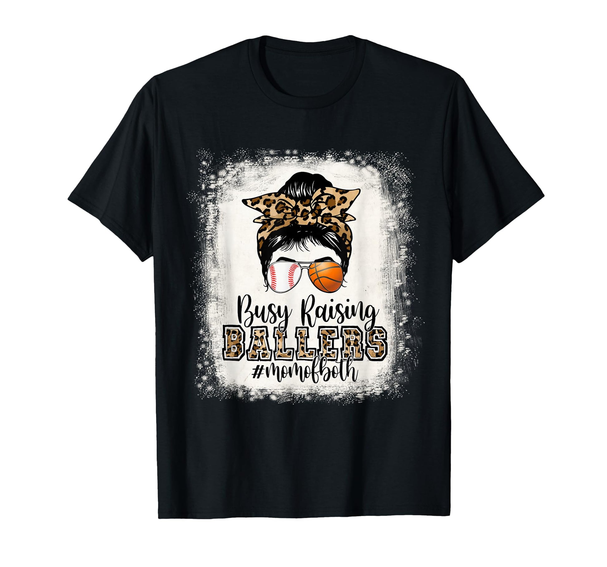 Busy Raising Ballers Mom Both T-Shirt - Custom Art Print Men Women - T-Shirt, Sweatshirt, Hoodie