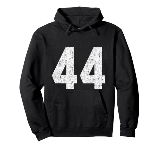 44 Jersey Uniform Varsity Sports Number Hoodie - Graphic Print for Adults - T-Shirt, Sweatshirt, Hoodie