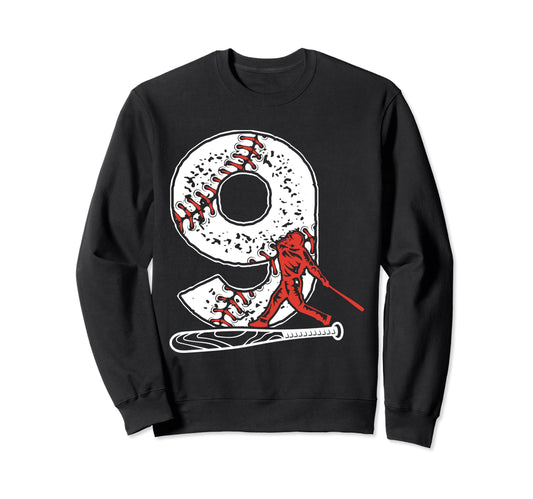 Baseball Birthday 9Th Birthday Party Sweatshirt - Streetwear Style Unisex - T-Shirt, Sweatshirt, Hoodie
