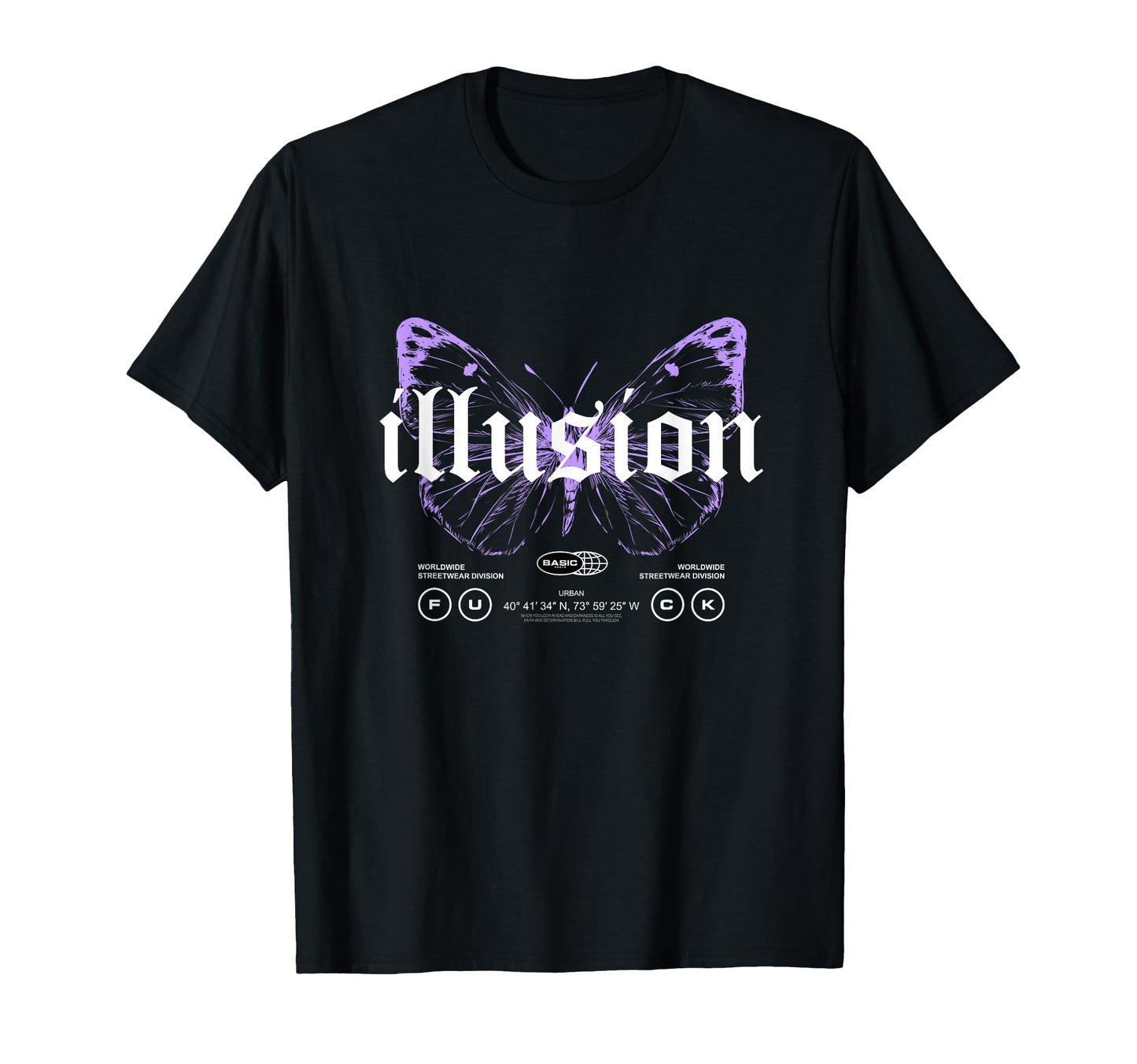 Butterfly Illusion Y2K Grunge T-Shirt - Streetwear Style for Adults - T-Shirt, Sweatshirt, Hoodie