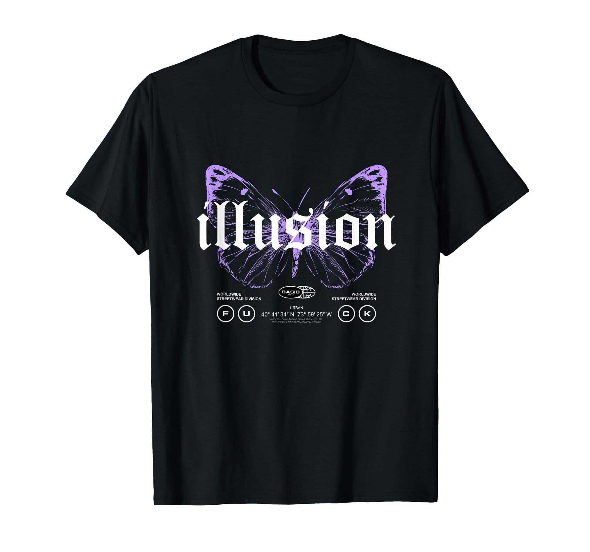 Butterfly Illusion Y2K Grunge T-Shirt - Streetwear Style for Adults - T-Shirt, Sweatshirt, Hoodie
