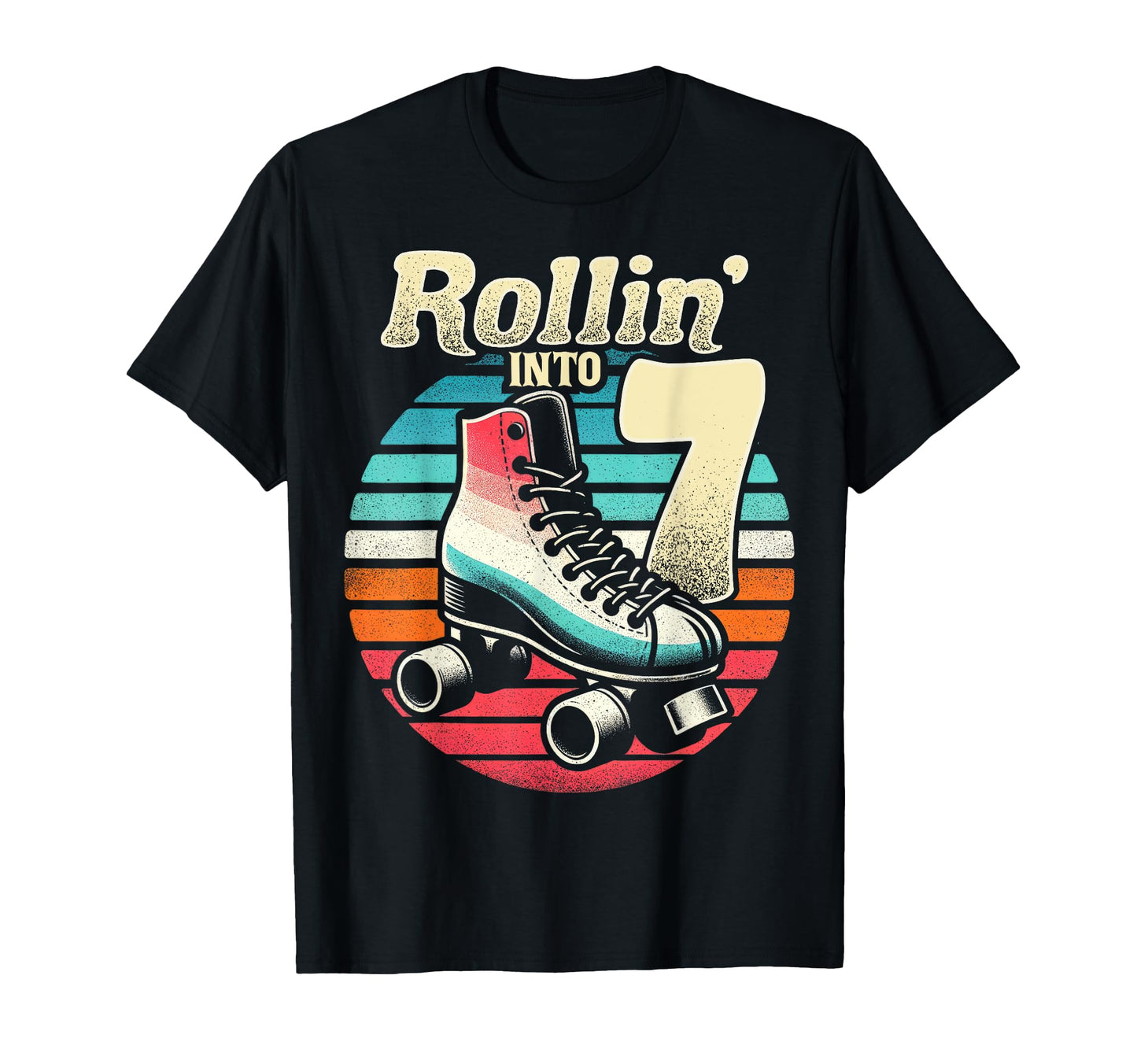 Roller Skating 7Th Birthday Party T-Shirt - Unique Graphic for Adults - T-Shirt, Sweatshirt, Hoodie