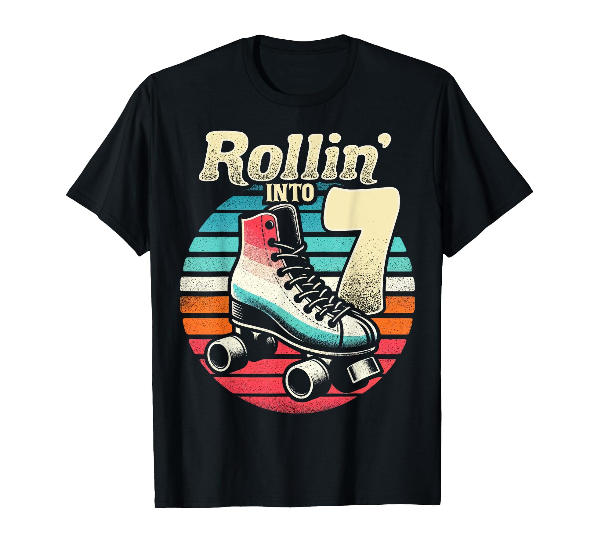 Roller Skating 7Th Birthday Party T-Shirt - Unique Graphic for Adults - T-Shirt, Sweatshirt, Hoodie
