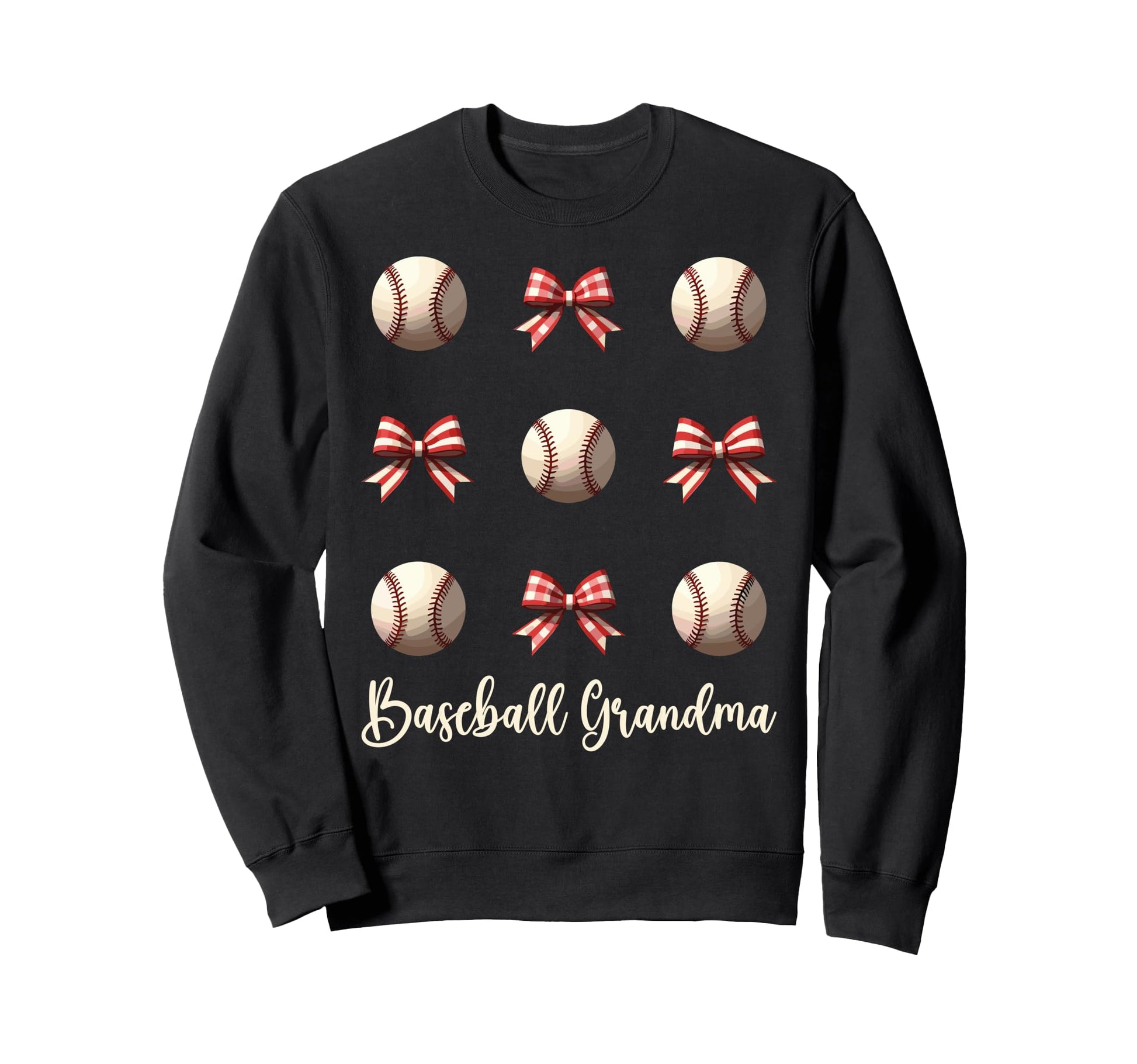 Baseball Grandma Funny Coquette Bow Sweatshirt - Graphic Print for Adults - T-Shirt, Sweatshirt, Hoodie