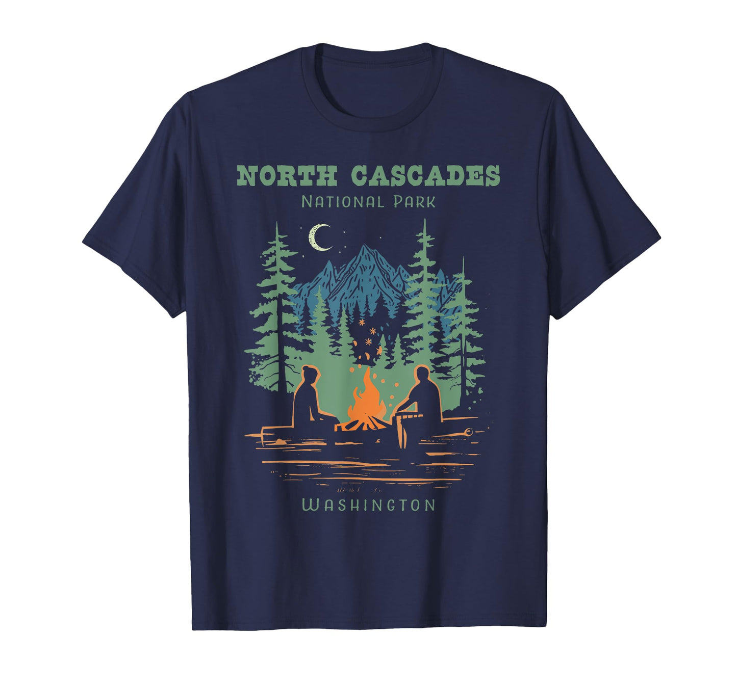 North Cascades National Park Washington T-Shirt - Fun Novelty Design Unisex - T-Shirt, Sweatshirt, Hoodie